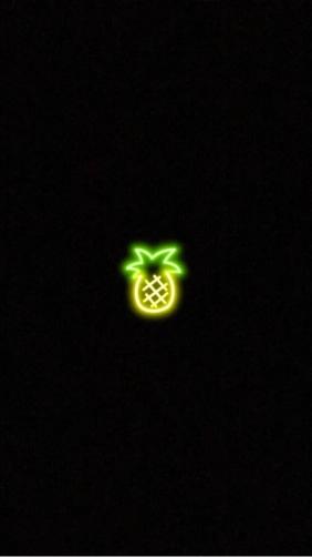 Neon Pineapple Glow - Related Dark Wallpapers wallpaper