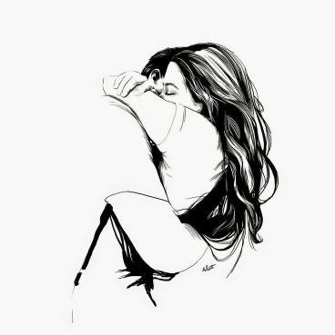 Pensive Woman Sketch - Related Ghetto Wallpapers wallpaper