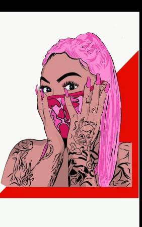 Pink Hair Tattoo Girl - Related Dark Wallpapers wallpaper