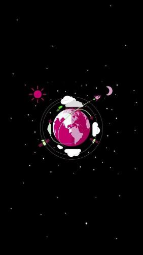 Pink Planet Orbit - Related 4K Wallpapers wallpaper