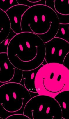 Pink Smiley Face Party - Related Dark Wallpapers wallpaper