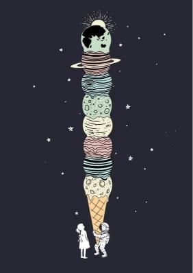 Planetary Ice Cream Cone - Related Dark Wallpapers wallpaper
