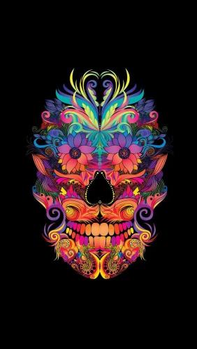 Psychedelic Skull Illustration - Related Dark Wallpapers wallpaper