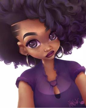 Purple Galaxy Girl