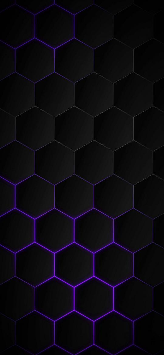 Purple Hexagon Dark Pattern - Related Anime Wallpapers wallpaper
