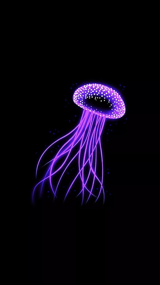 Purple Jellyfish Glow - Related Dark Wallpapers wallpaper