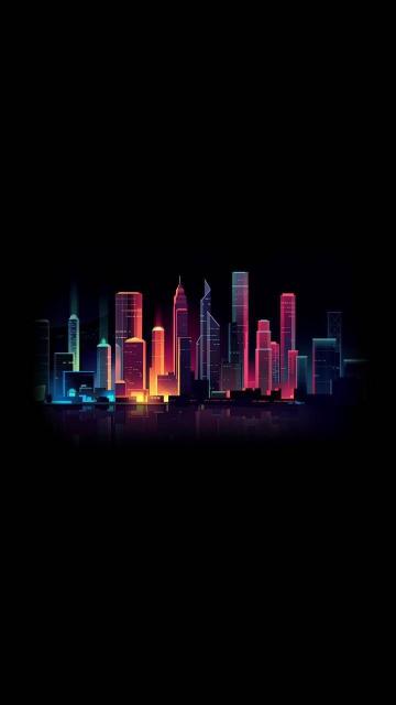 Radiant Cityscape Silhouette - Related Anime Wallpapers wallpaper