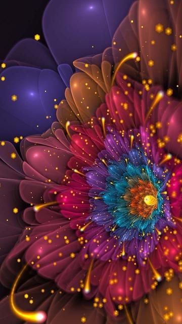 Radiant Fractal Bloom