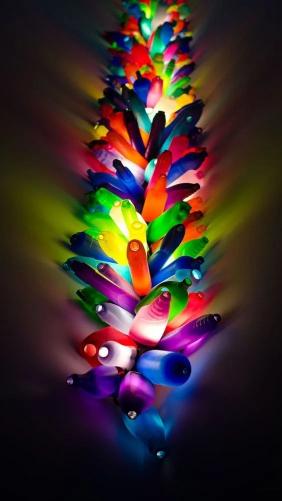 Rainbow Bottle Light Display - Related 4K Wallpapers wallpaper