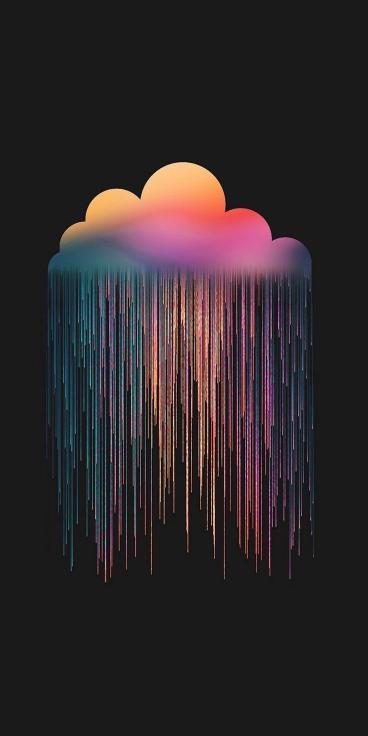Rainbow Cloud Rain - Related Dark Wallpapers wallpaper