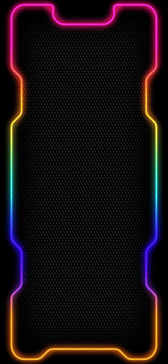 Rainbow Neon Frame - Related Dark Wallpapers wallpaper