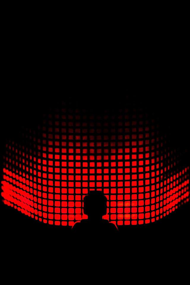 Red Grid Silhouette - Related Anime Wallpapers wallpaper