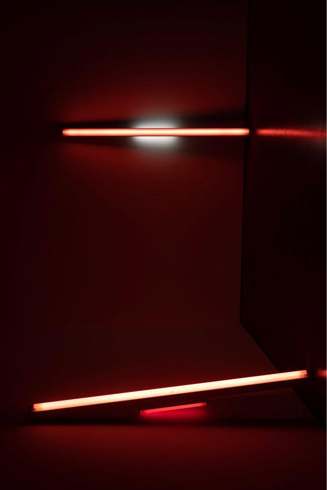 Red Neon Light Geometry - Related Dark Wallpapers wallpaper