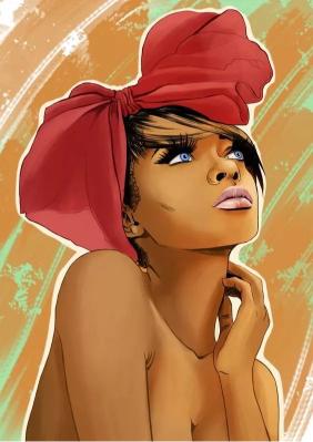 Red Turban Beauty - Related Dark Wallpapers wallpaper