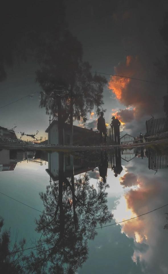 Reflected Sunset Conversation