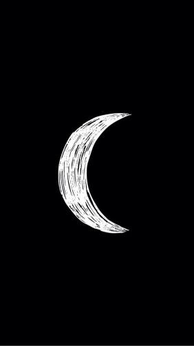 Sketchy Crescent Moon - Related 4K Wallpapers wallpaper