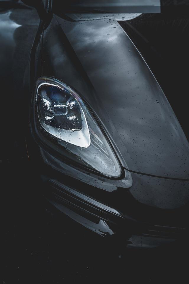 Sleek Black Car Detail - Related Anime Wallpapers wallpaper