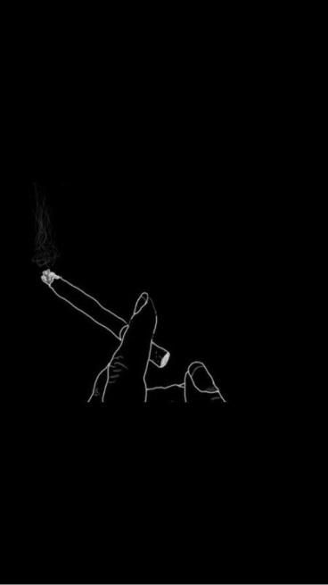 Smoking Hand Silhouette
