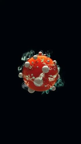 Smoky Orange Sphere - Related Dark Wallpapers wallpaper