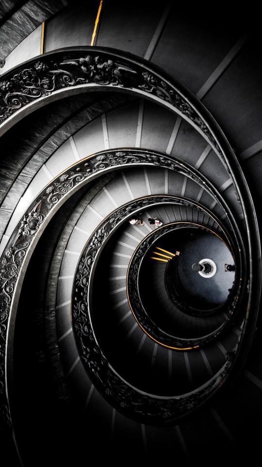 Spiral Staircase Descent - Related Dark Wallpapers wallpaper