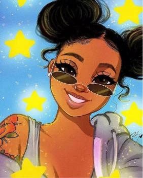 Starry Girl Cartoon