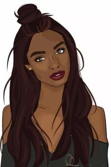 Stylish Cartoon Girl Portrait - Related Ghetto Wallpapers wallpaper