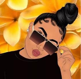 Stylish Girl Cartoon Art - Related Ghetto Wallpapers wallpaper