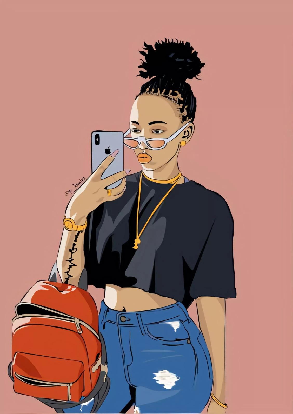 Stylish Selfie Girl - Related Anime Wallpapers wallpaper