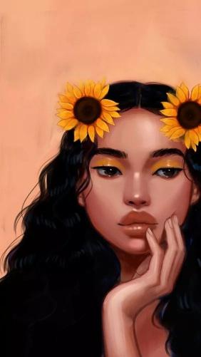 Sunflower Girl Portrait
