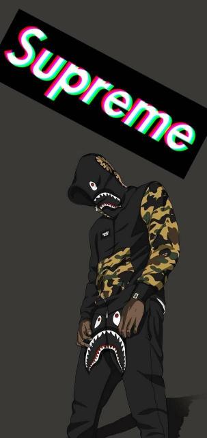 Supreme Bape Shark Outfit