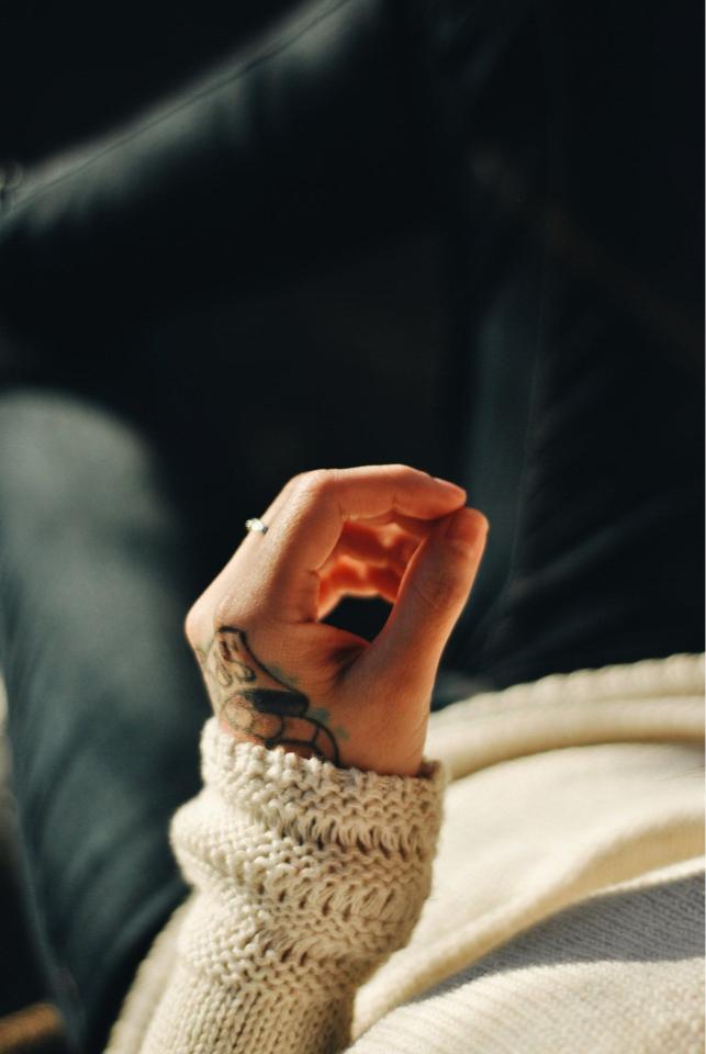 Tattooed Hand Gesture