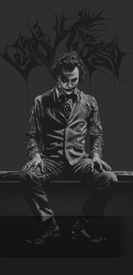 The Joker Monochrome Portrait