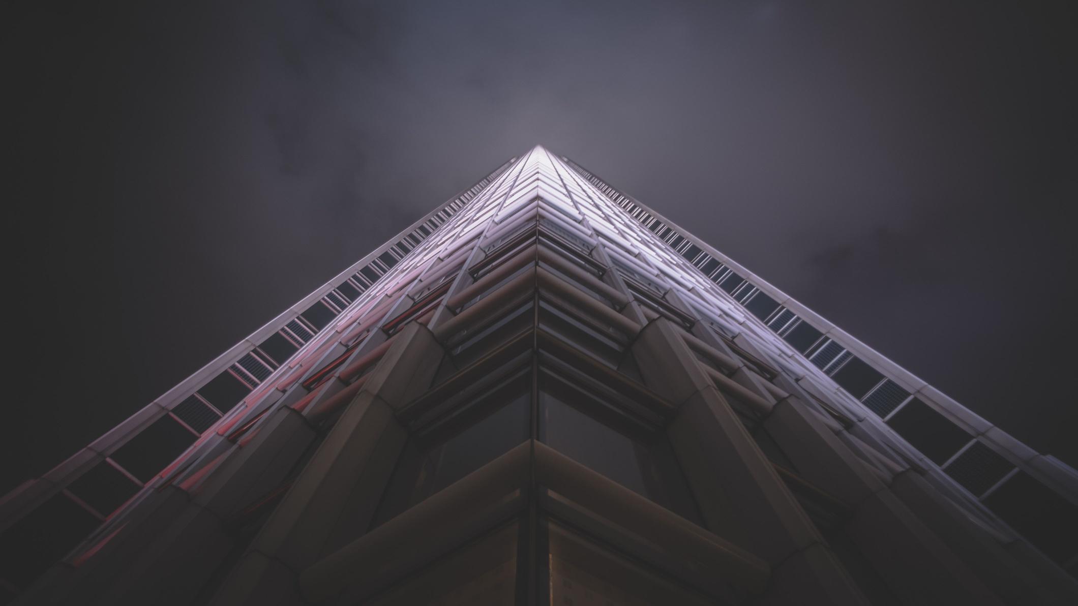 Towering Building Perspective - Related Dark Wallpapers wallpaper