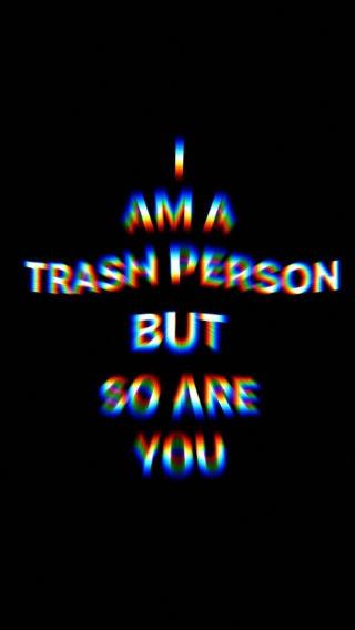Trash Person Typography Art