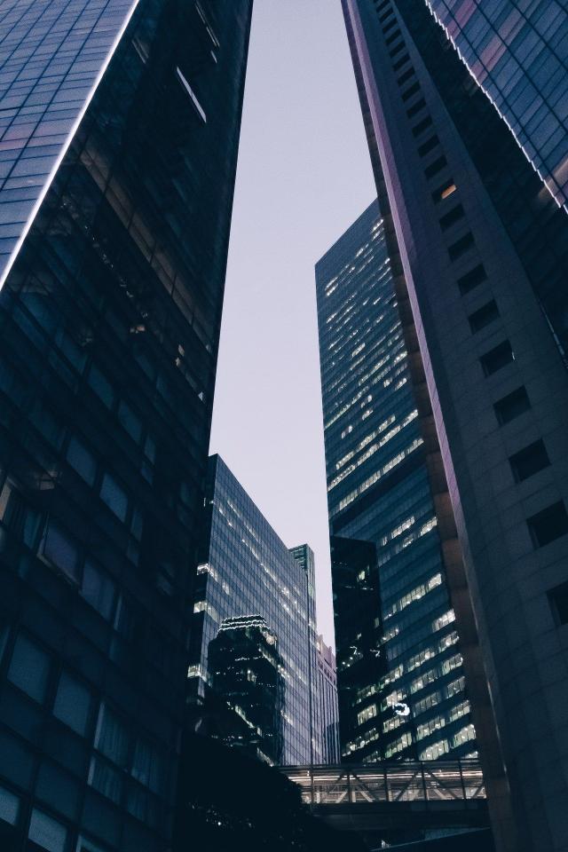 Urban Skyscrapers at Dusk - Related Dark Wallpapers wallpaper