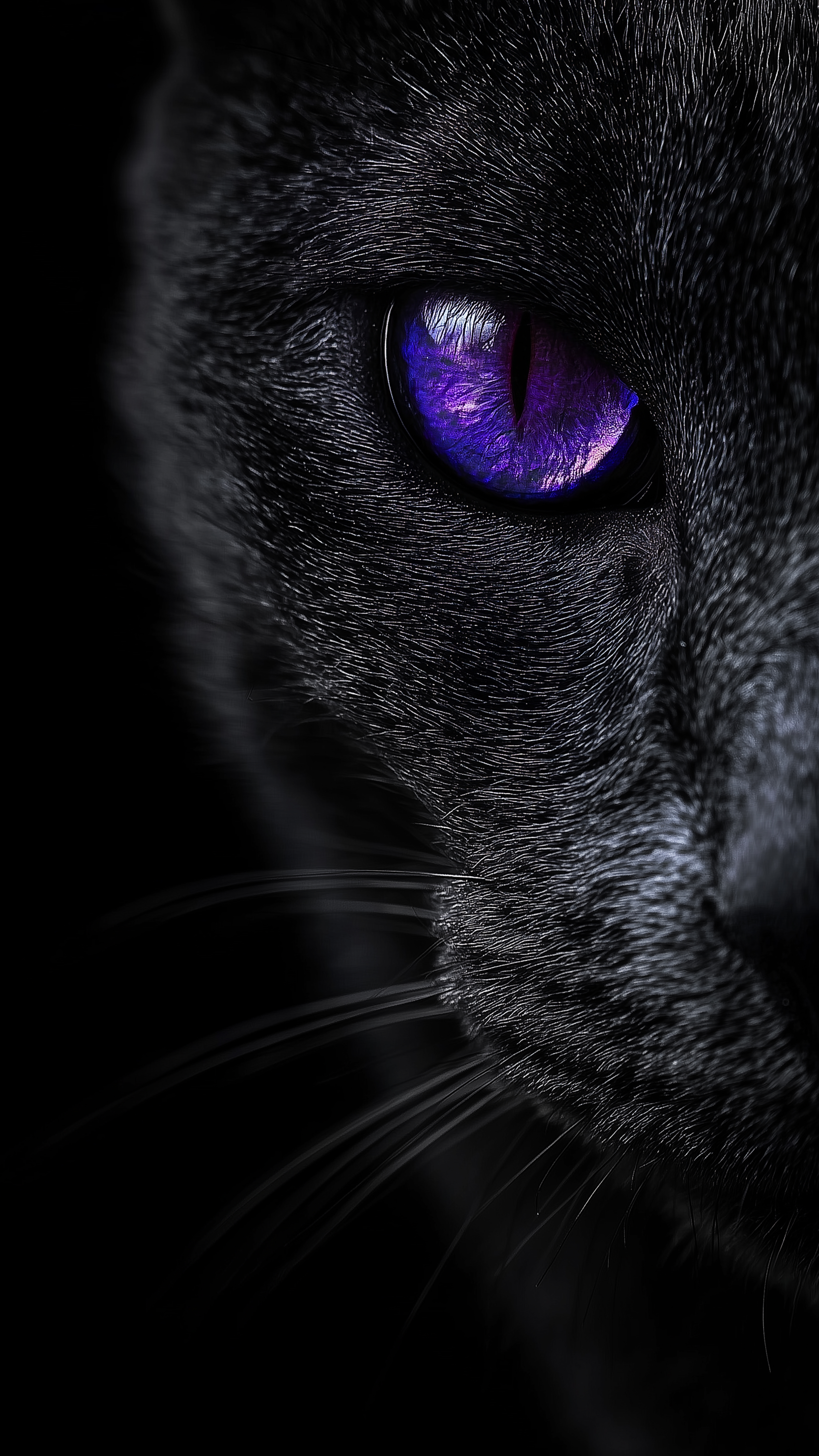 Mystic Purple Cat Eye - cat wallpaper for Darkify