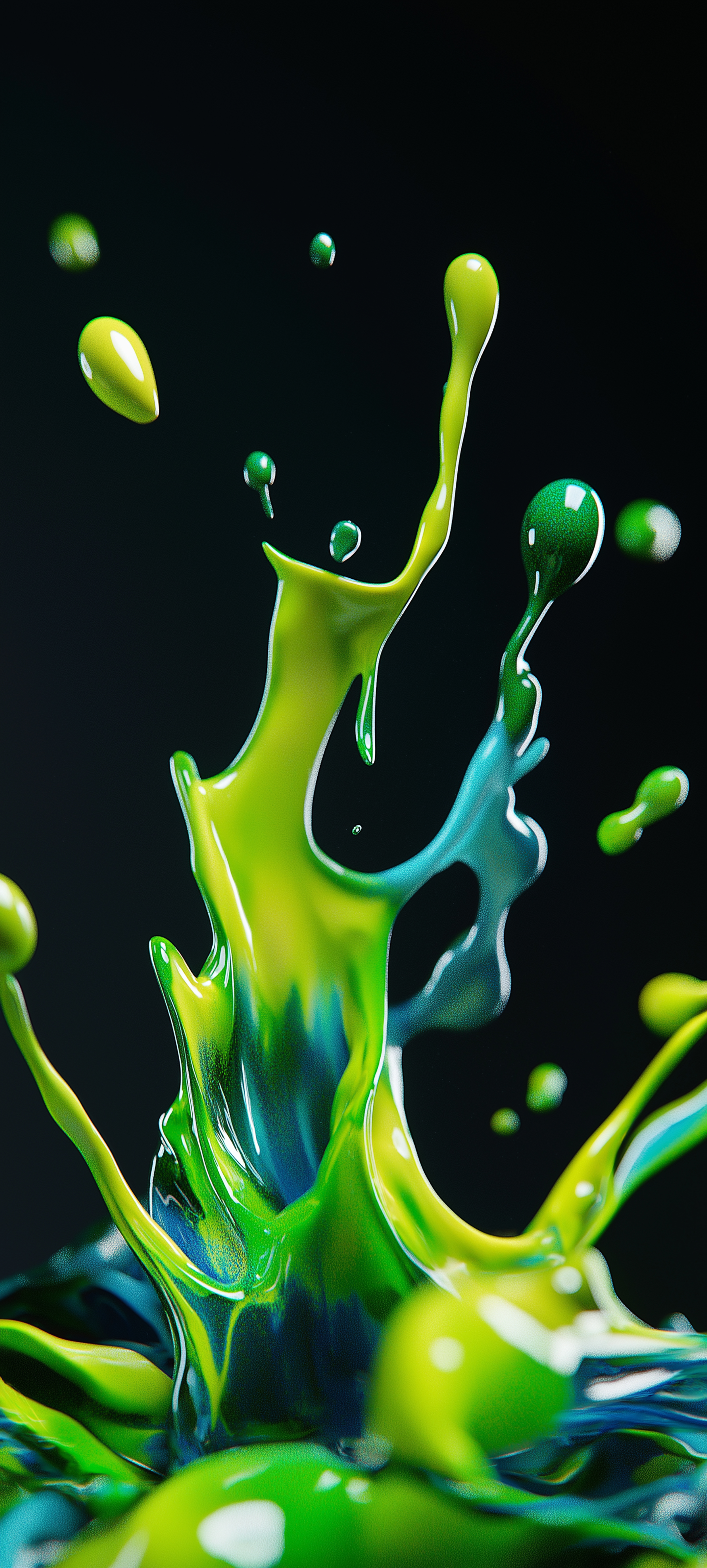 Green Liquid Splash - abstract wallpaper for Darkify