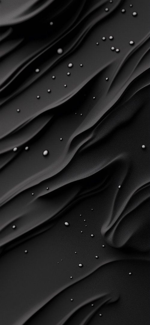 Elegant Black Liquid Waves - amoled Wallpaper