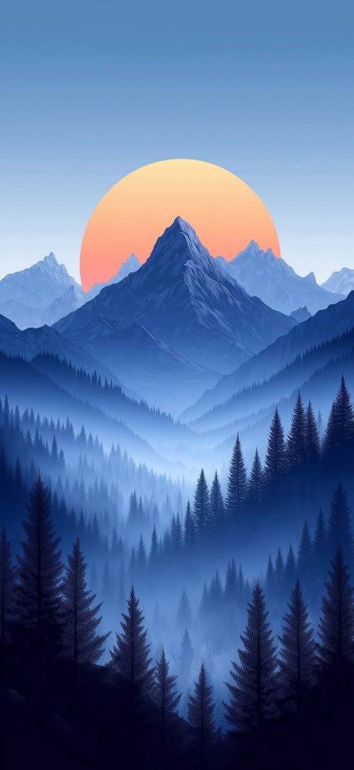 Misty Mountain Sunset View - Related Ghetto Wallpapers wallpaper