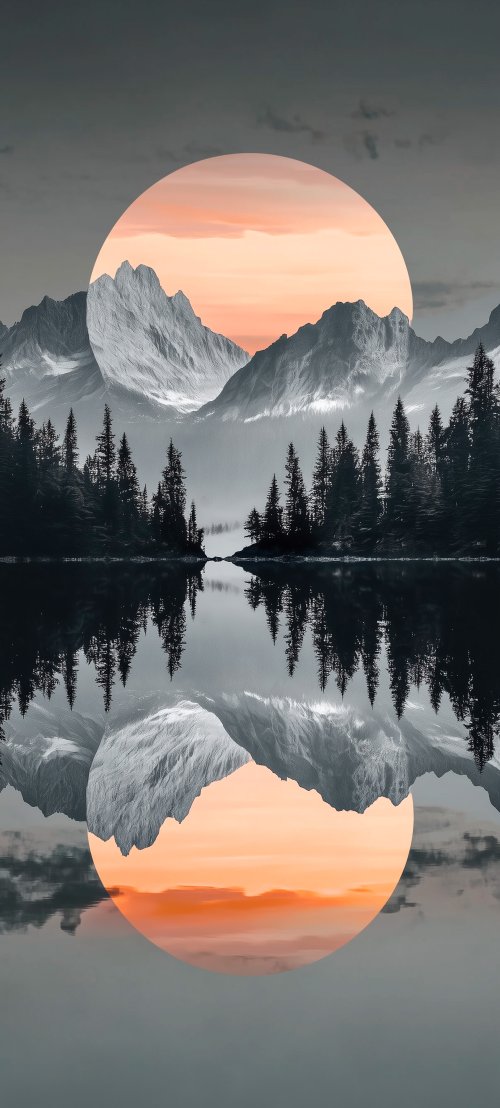 Mountain Lake Sunset Reflection - Related Ghetto Wallpapers wallpaper