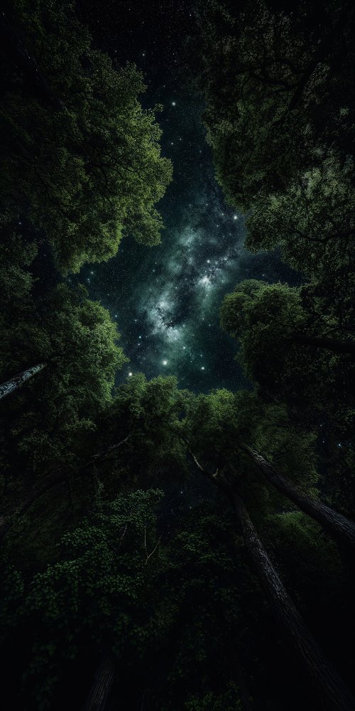 Starry Night Forest Canopy - Related Ghetto Wallpapers wallpaper