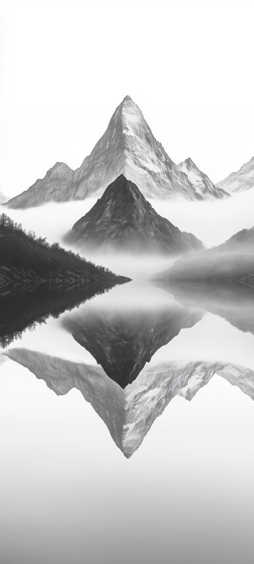 Misty Mountain Lake Reflection - Related Ghetto Wallpapers wallpaper