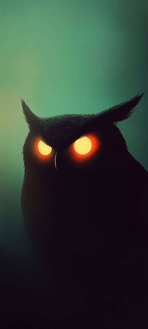 Glowing Eyes Owl Silhouette - Related Ghetto Wallpapers wallpaper