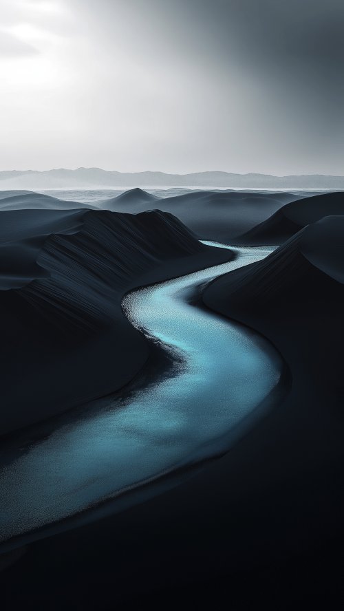 Glowing Blue River Landscape - Related Ghetto Wallpapers wallpaper