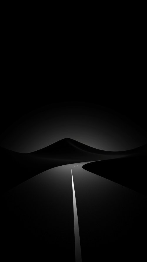 Minimalist Dark Road Landscape - Related Darkify wallpaper