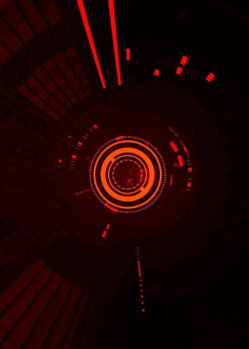 Glowing Red Cybernetic Tunnel - Related Ghetto Wallpapers wallpaper