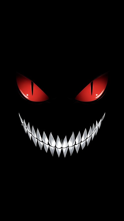 Glowing Red Monster Eyes