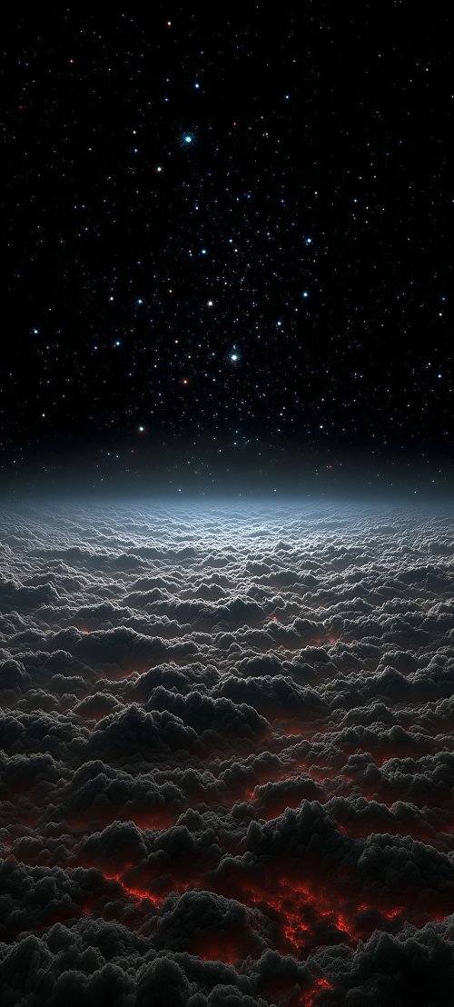 Glowing Night Sky Clouds - Related Darkify wallpaper