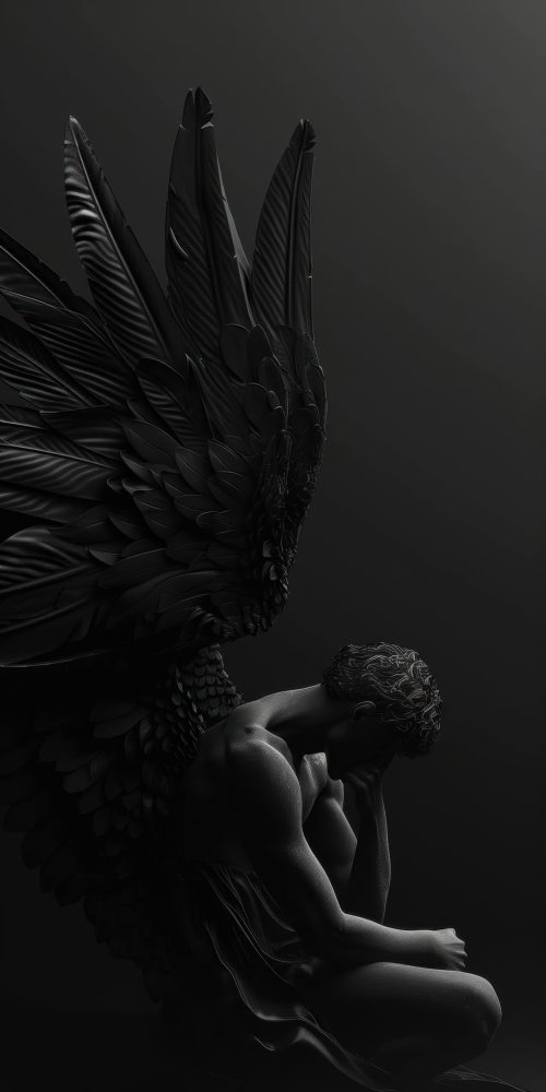 Dark Fallen Angel Statue - Related Ghetto Wallpapers wallpaper