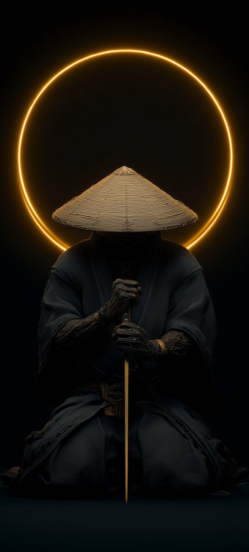 Golden Halo Samurai Warrior - samurai Wallpaper